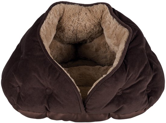 Trixie - Kattenmand - Iglo Malu - Bruin / Lichtbruin - 47X41X27 cm