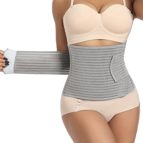 BODYPERFECT Postoperatieve buikband, uniseks, postoperatieve correctie, verlicht rugpijn, verstelbare sluiting, XL, zwart
