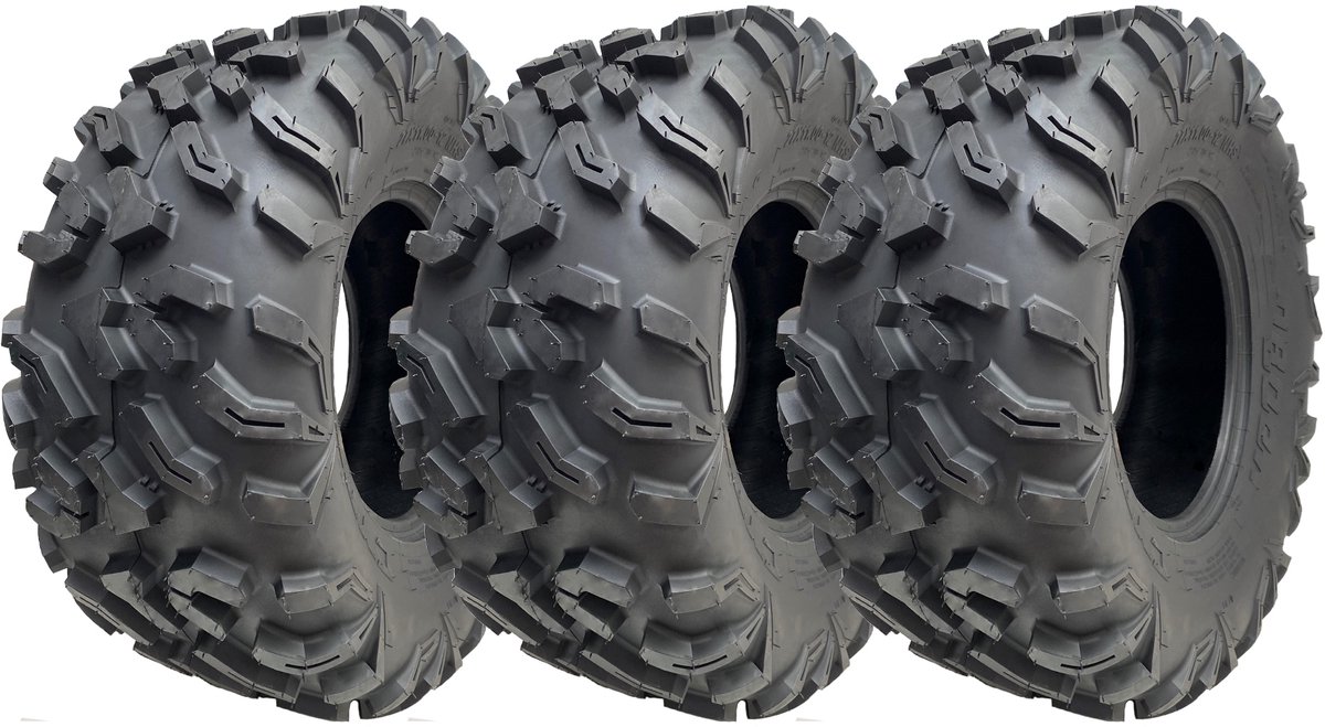 27x11.00-12 ATV-band 275/70-12 8-laags P0359 OBOR Cypress 76J, goedgekeurd voor de openbare weg (set van 3)