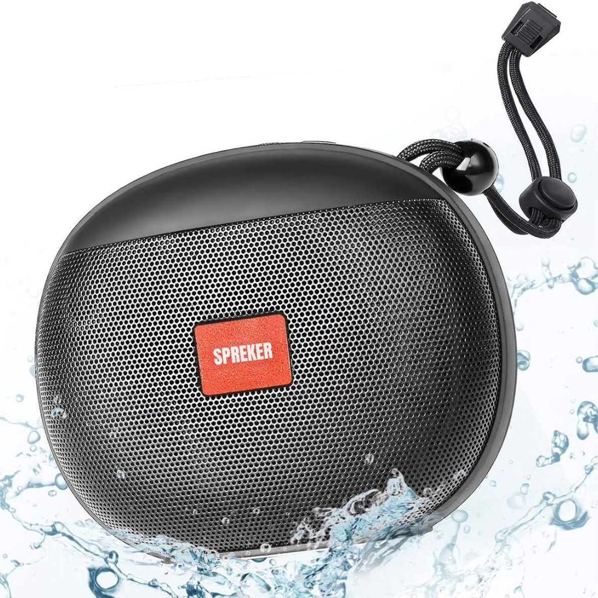 GTB® Douche Speaker - Badkamer Speaker - Douche Speaker Bluetooth - Zwart - 5.7 x 9.9 x 12.5 cm