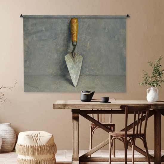 Wandkleed 120x90 cm - Wanddoek Troffel - Verf - Gereedschap - Wandtapijt - Wandkleden
