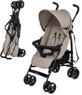 Kinderkraft TIK Kinderwagen - Reisbuggy - Verstelbare buggy – Lichtgewicht - 6.5kg - Zwenkbare voorwielen - Verstelbare duwbeugel - Traploze rugleuningverstelling - Snel opvouwbaar - Tot 17kg - Beige