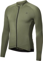 DANISH ENDURANCE Fietstrui voor Heren - Wielershirt - Lange Mouwen - Quick-Dry - Achterzakken - Olijfgroen - Maat M