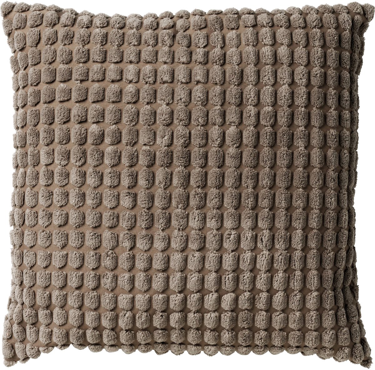 Dutch Decor ROME - sierkussen 45x45 cm - effen kleur - 3D-structuur - Driftwood - taupe - Inclusief binnenkussen - Luxe kussens voor woonkamer & bank
