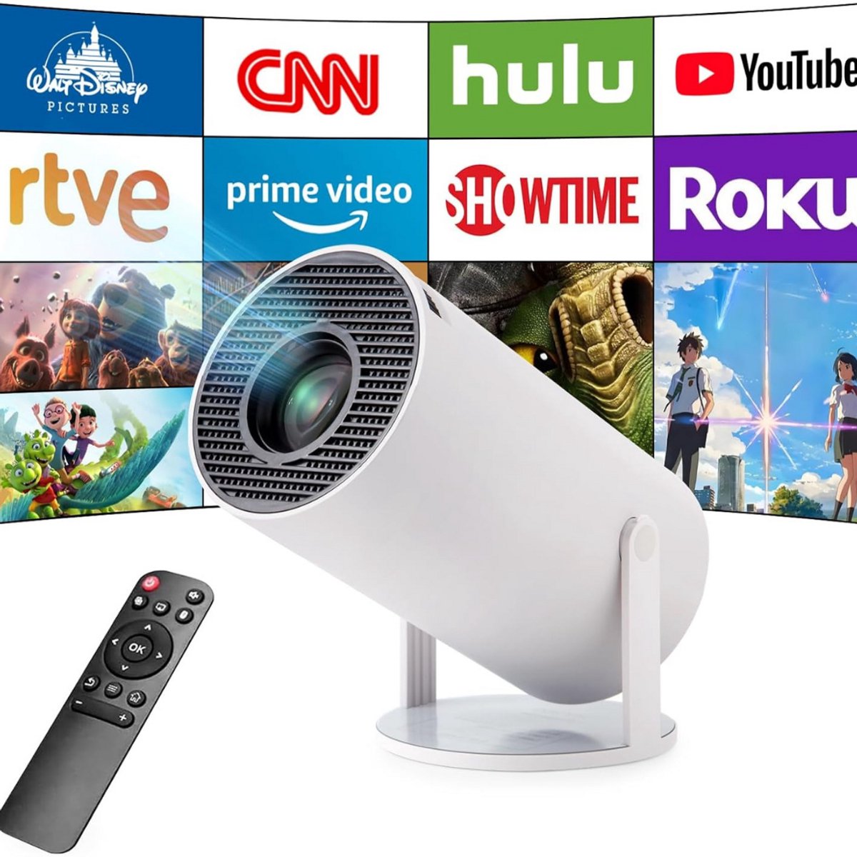 Mini beamer - Projector - Beamerscherm - Projectiescherm - Outdoor & Indoor Projector -