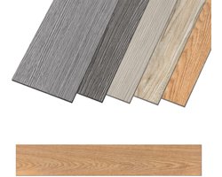 PVC laminaat zelfklevend set (18 Stuks, 2,51m²) Waterdicht & Anti - Ritsel voor Keuken, Woonkamer en Balkon, Bruine eik