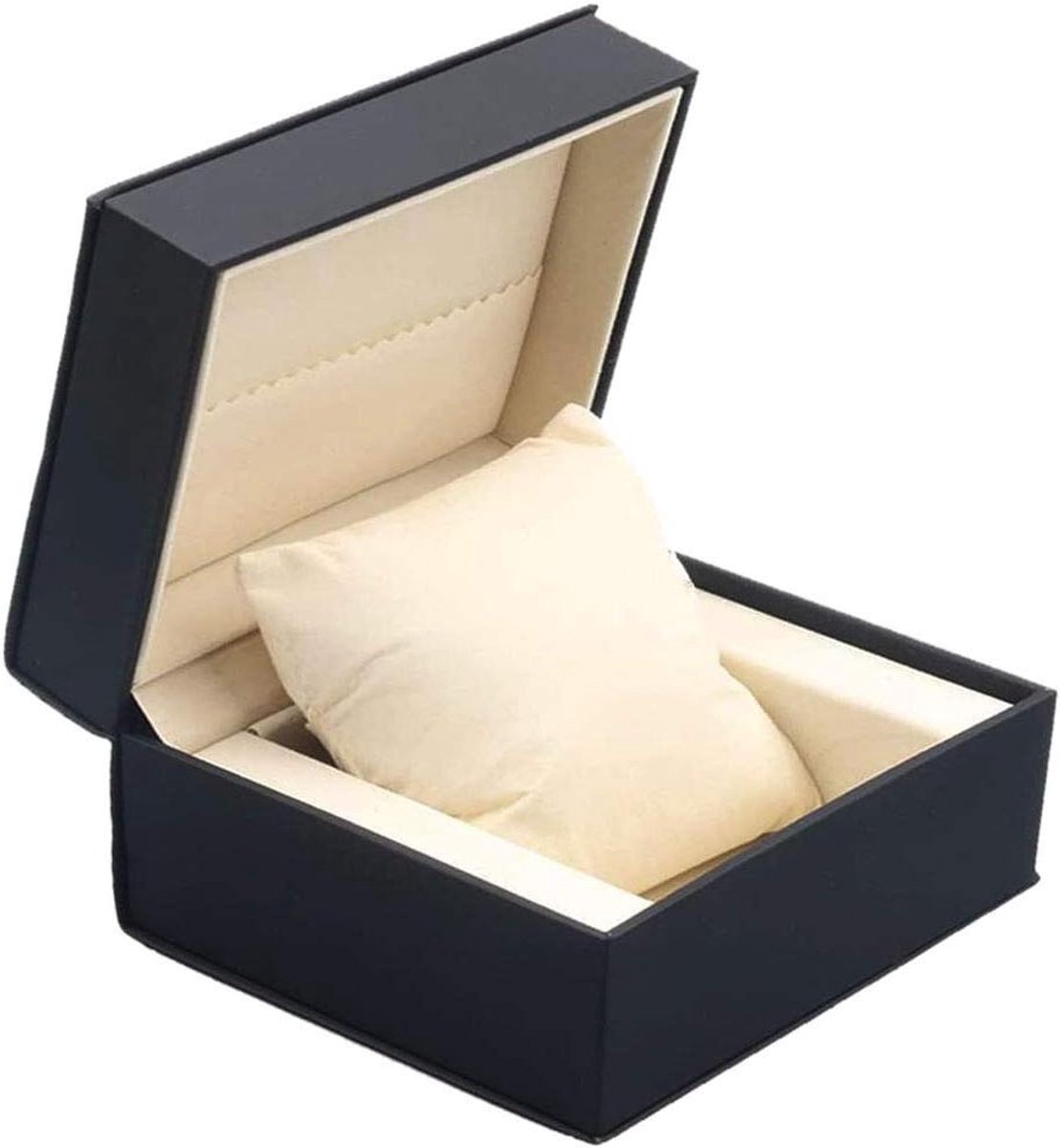 Horlogedoos voor armbanden, halskettingen en geschenkdozen van PU-leer - Zwart Modern