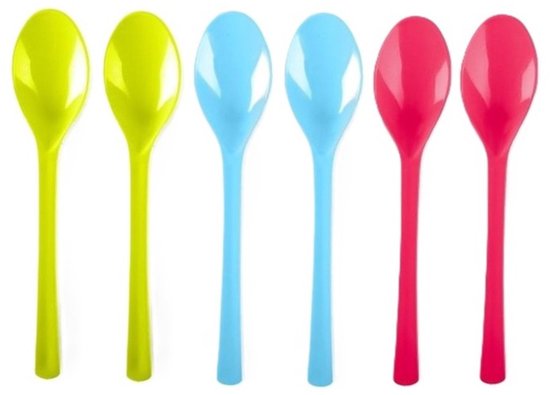 Housoutil 24 stuks kunststof mini-lepels kleine lepels ijscrème mini probeerlepels dessertlepels bestek aperitief lepel (D' goud
