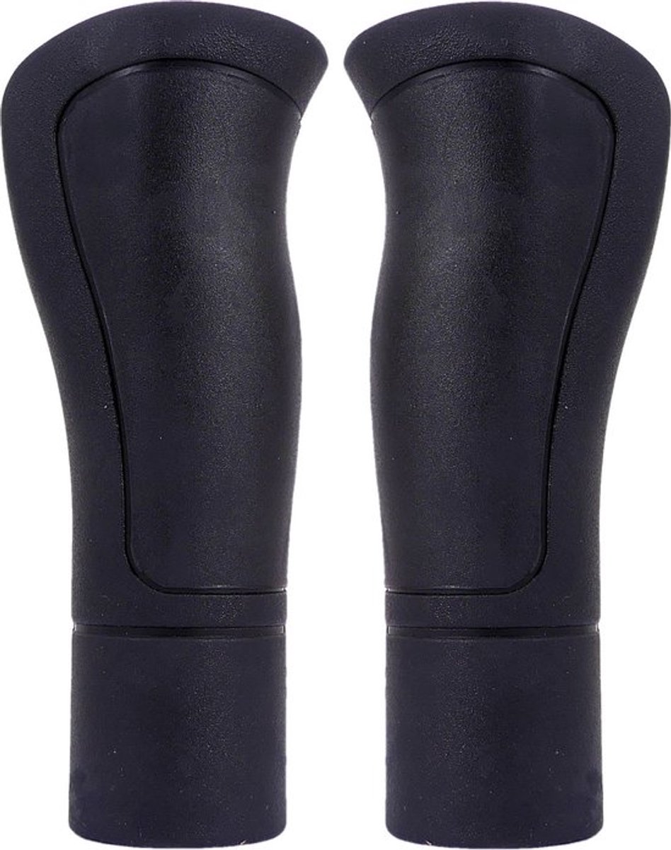 Rieba® Handvatten Fiets - 120 mm Lang - Handvat voor Fietsstuur - Handgrepen Ergonomisch - Binnendiameter 22 mm - 2 stuks - Rubber - Zwart