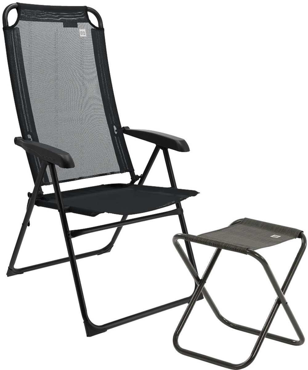 Travellife Como standenstoel met voetenbank - blend grey