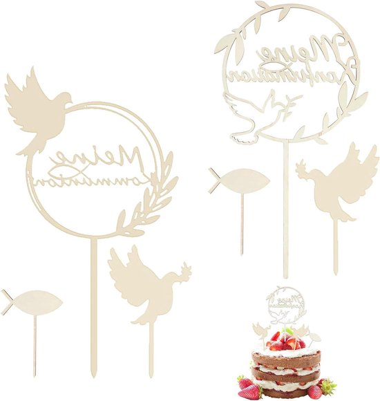3 stuks taarttopper, doop, taartdecoratie, doopstaartdecoratie, feesttaartdecoratie, My Doop-topper voor jongens, meisjes 3 stuks taarttopper, doop, taartdecoratie, doopstaartdecoratie, feesttaartdecoratie, My Doop-topper voor jongens, meisjes