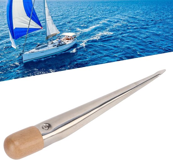Marine Rope Splicing Spike Fid with Wood Handle, Swedish Style, 304