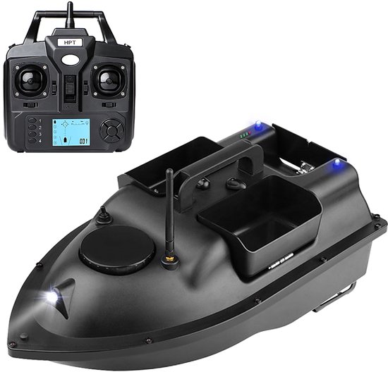 Fishing Bait Boat met GPS, 16 Waypoints, 500 m Bereik Afstandsbediening, Drie Voerbakken, 12000 mAh Oplaadbare Accu, Automatische Terugkeer, LED-verlichting, Waterdichte RC Karper Voerboot — afbeelding 2