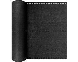 HDPE schuttingscherm privacyscherm 120cm tennisscherm schaduwnet 150 g/m² zonwering windbescherming schaduwdoek met kabelbinders voor schutting balkon sportveld tuin (1,2 x 10 m, antraciet)