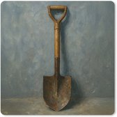 Muismat XXL 60x60 cm - Bureau onderlegger - Bureau mat Schep - Gereedschap - Schilderij - Bureaumat - Gaming mousepad xl - Bureaulegger groot - Computer deskmat