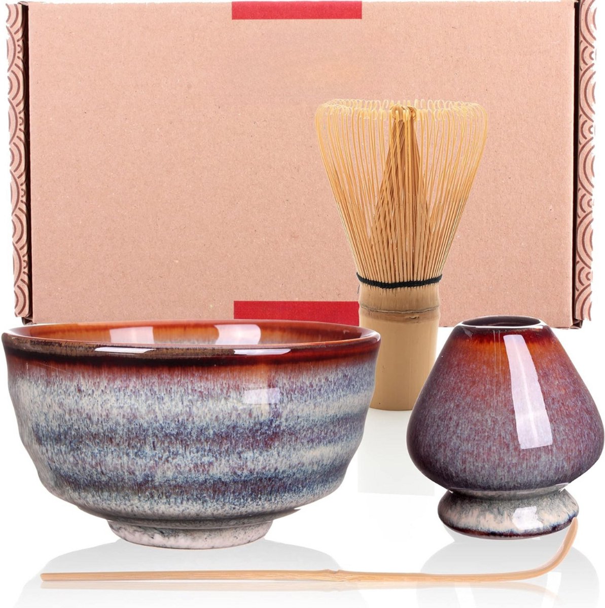 Matcha set (chasen, chawan, chashaku)