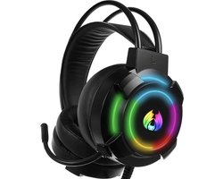 GB LED-Gaming Hoofdtelefoon met 5.1-microfoon,Headset PS4, PS5, Xbox One, Xbox Series en PC - Virtueel 5.1 Surround Sound