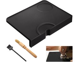 Ibenzoa® Koffie Accessoires Set van 3 Stuks: Tampermat, Baristamat en Espresso Reinigingsborstels voor Perfecte Bereiding