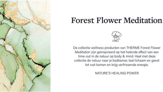 Therme Forest Flower Meditation. Collectie wellnessproducten voor body & mind.