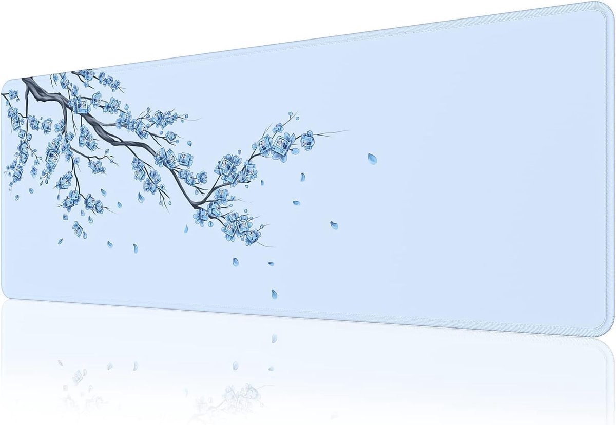 Ibenzoa® Grote Genaaide Muismat met Antislip Rubberen Basis - Bureauonderlegger XL