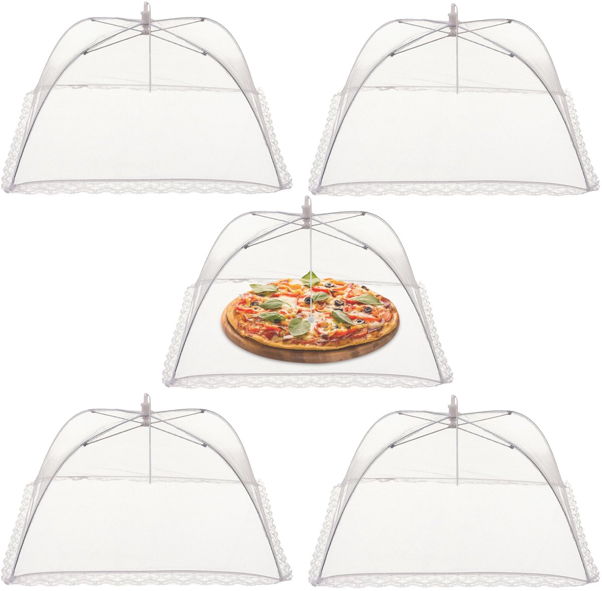 Ibenzoa® Robuuste Opvouwbare Vliegenkappen – Multifunctioneel Bescherming voor Voedsel en Evenementen