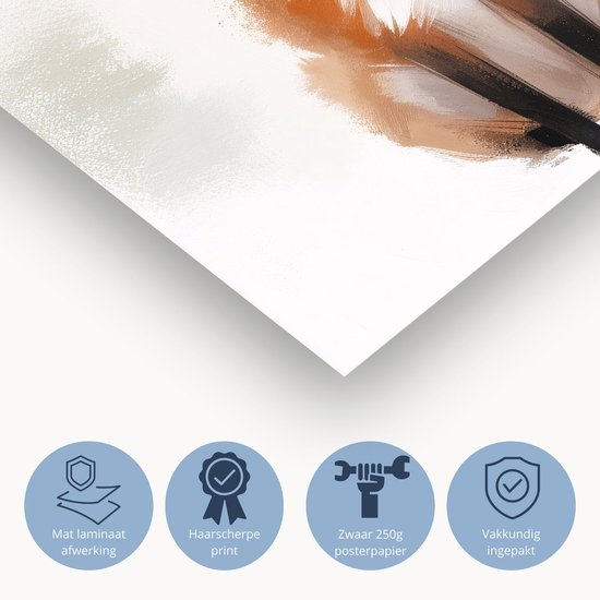 Schattige vos in zachte kleuren - Vos posters - Poster dieren - Digital Art - Muurdecoratie kinderkamer - Woonaccessoires - poster 80x120 cm