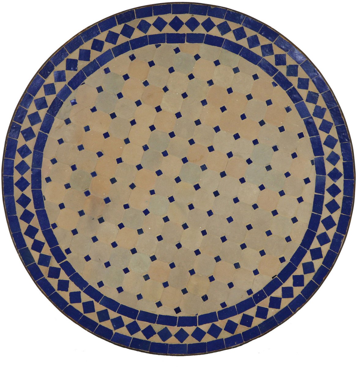 Mozaïek tafel D60 blauw/rhombus