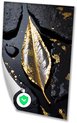 Blad, Hyperrealisme, Zwart, goud, zilver