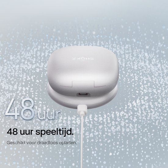 Shokz OpenFit 2+ Open-ear Sporthoofdtelefoon – Dolby Audio – Draadloze Oordopjes – Grijs