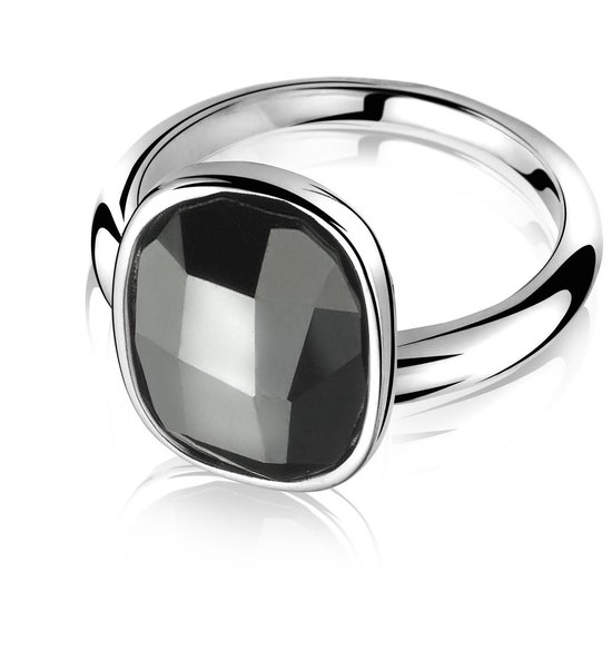 Zinzi - Zilveren Ring - Zwarte Swarovski Kristal - Maat 52 (ZIR1007Z52) |  bol.com