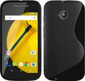 Motorola Moto E Silicone Case s-style hoesje Zwart