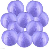 Lampion nylon paars 25 cm | 10 stuks