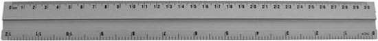 Liniaal Recht - Lengte 30 cm - 12 inch - Aluminium