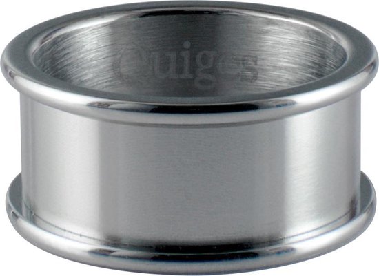 Quiges Stapelring Ring - Basisring  - Dames - RVS zilverkleurig - Maat 19 - Hoogte 8mm
