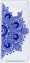 Shop4 - Samsung Galaxy Note 9 Hoesje - Zachte Back Case Mandala Blauw