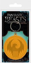 Fantastic beasts - rubber keyring - macusa logo