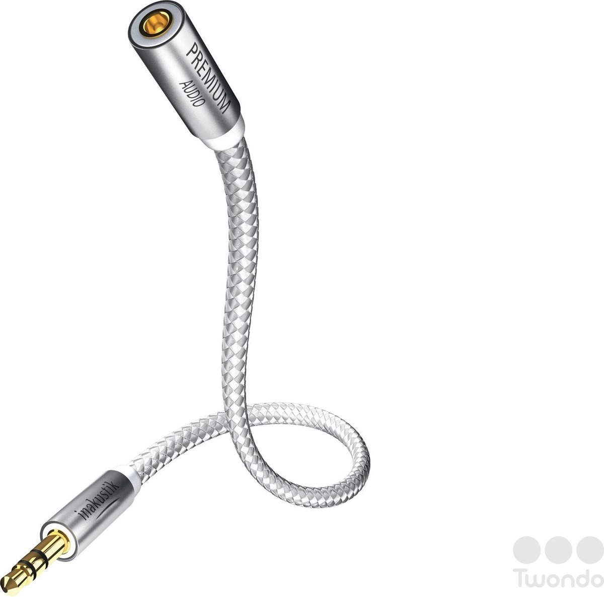 Inakustik Premium Hoofdtelefoonverleng - fem 3,5mm > 3,5/6,3mm 2m
