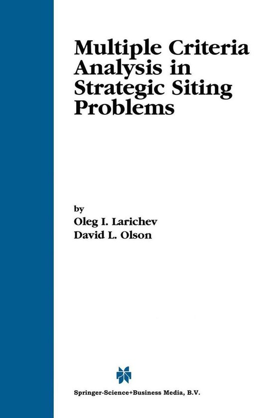 Multiple Criteria Analysis in Strategic Siting Problems - cover