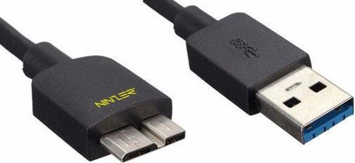 Ninzer USB 3.0 kabel USB A male - USB Micro B male | 1.25 m | bol.com