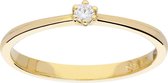 Glow ring met diamant solitaire - 1-0.05ct G/SI - geelgoud 14kt - mt 56
