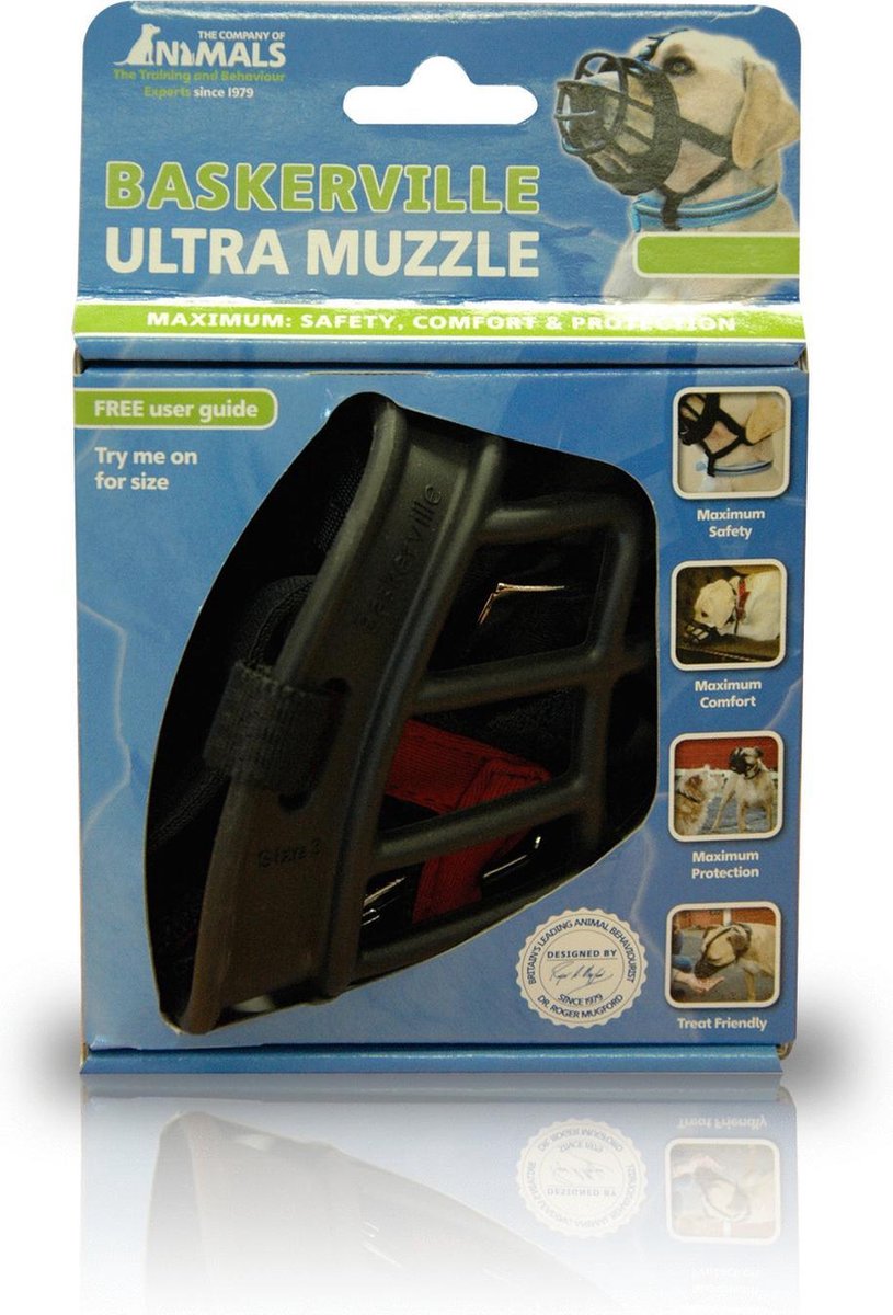 Baskerville Ultra Muzzle korfmodel maat 3 zwart