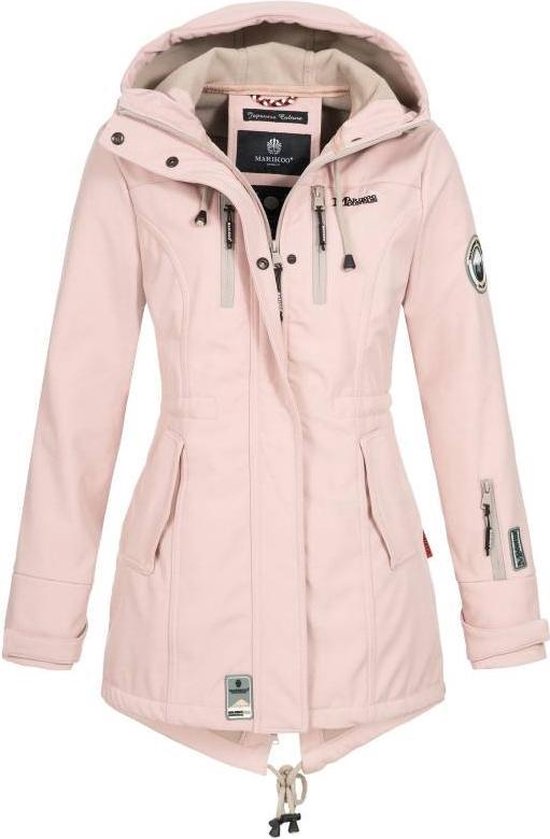 Leesbaarheid garen Andere plaatsen Marikoo dames winterjas softshell outdoor regenjas roze | bol.com