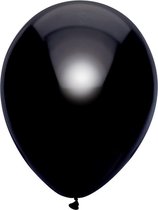 10x Zwarte metallic ballonnen 30 cm