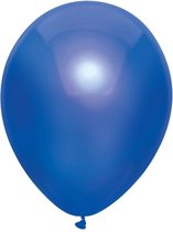 10x Ballons métalliques bleu foncé 30 cm