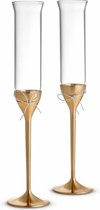 Vera Wang Love Knots Toasting Flute - Goud Metal - 2 stuks