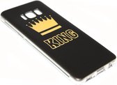 Goud King hoesje Geschikt voor Samsung Galaxy S8 Plus