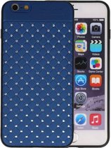 Witte Chique Hard Cases - Hoesje Geschikt voor iPhone 6 Plus Blauw