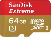 Sandisk Extreme Micro SD - 64 GB - Met Adapter