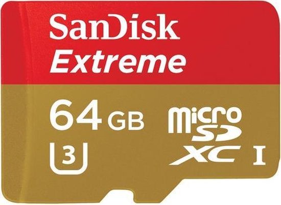 Sandisk Extreme Micro SD - 64 Go - Avec adaptateur | bol.com