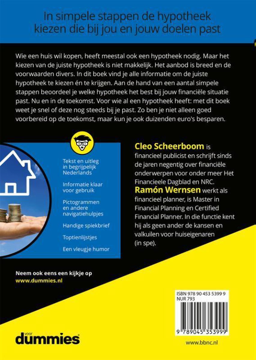 Hypotheken voor Dummies - back cover